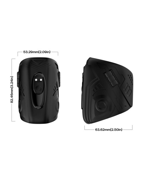 Mechwarrior Black - Wibrator Silikonowy USB z 9 Funkcjami