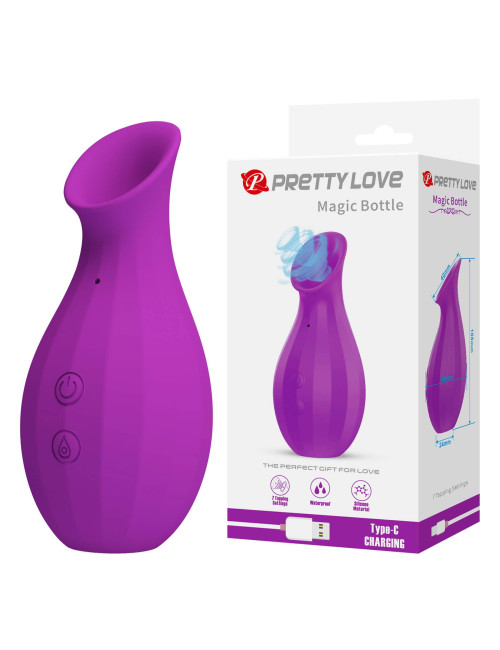 Pretty Love Magic Bottle – Clitoral Suction Stymulator, Wibrator ssący, silikonowy, wodoodporny