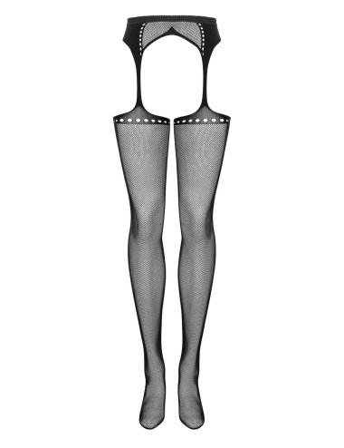 Bielizna-Garter stockings S314 czarny  S/M/L