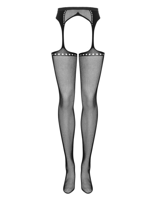 Obsessive S314 - czarne pończochy do pasa S/M/L