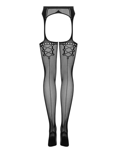 Bielizna-Garter stockings S314 czarny  S/M/L