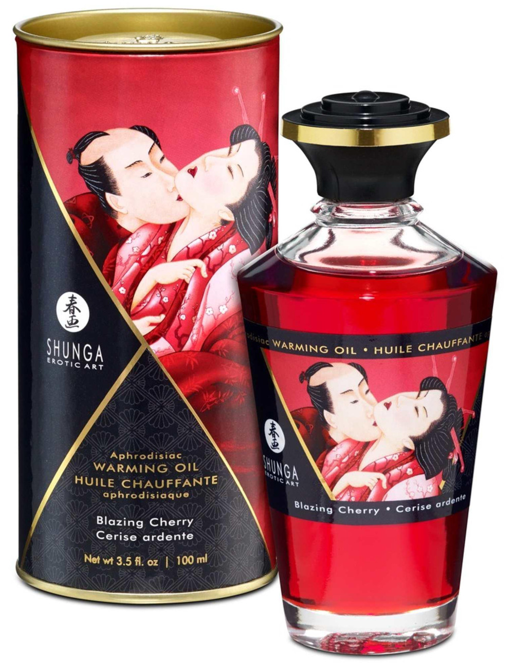 Shunga Warming Oil Blazing Cherry Rozgrzewający Olejek Wiśniowy