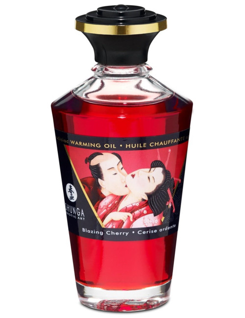 Shunga Warming Oil Blazing Cherry Rozgrzewający Olejek Wiśniowy