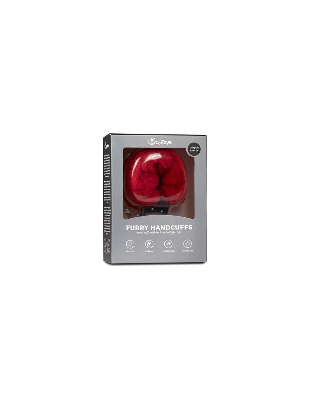 EasyToys Kajdanki Futrzane Furry Red