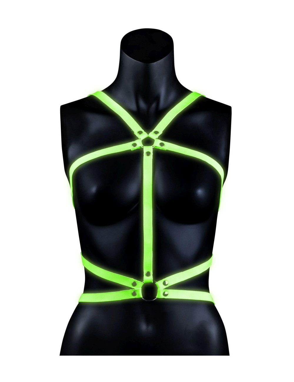 Body Harness - Glow in the Dark - Neon Green/Black - L/XL