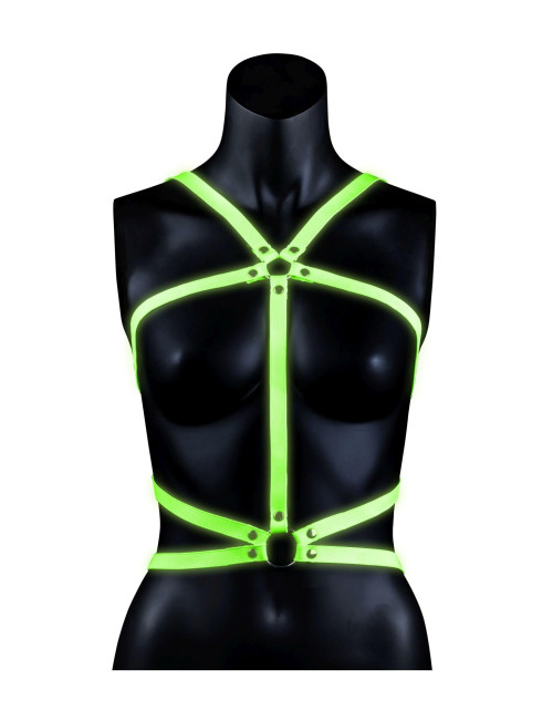 Body Harness - Glow in the Dark - Neon Green/Black - L/XL