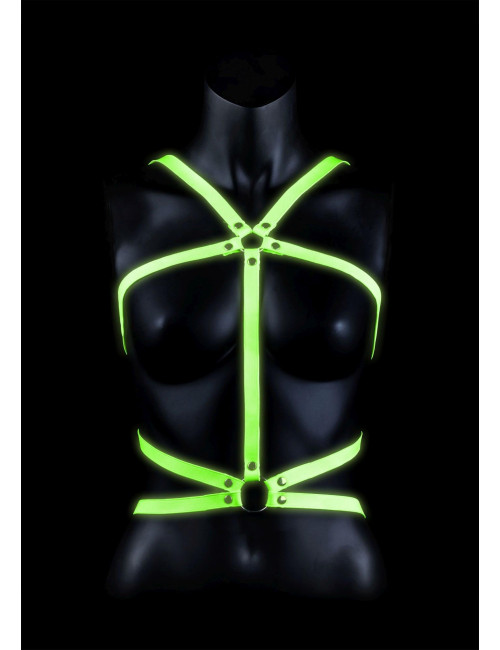 Body Harness - Glow in the Dark - Neon Green/Black - L/XL