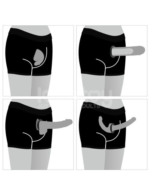 Chic Strap-On shorts (40 - 43 inch waist) Black