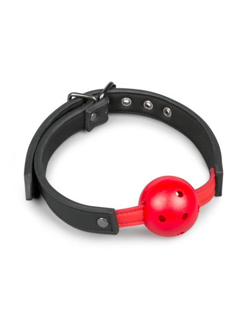 Knebel-Ball Gag z PVC Ball - Czerwony | Zabawki BDSM Kneble