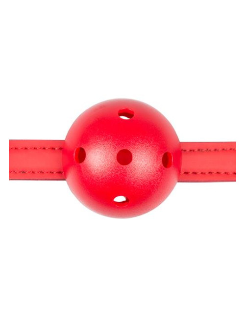Knebel-Ball Gag z PVC Ball - Czerwony | Zabawki BDSM Kneble