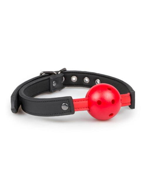 Knebel-Ball Gag z PVC Ball - Czerwony | Zabawki BDSM Kneble