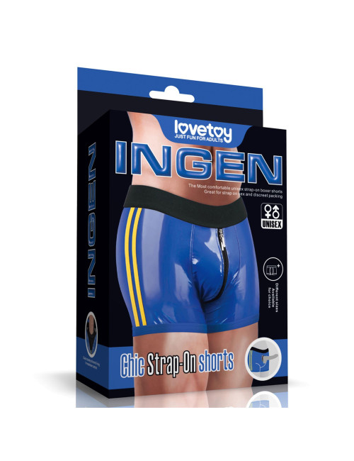 Chic Strap-On Shorts Blue – Mocowanie Strap-on, Zabawki dla dorosłych, 32-35 cali