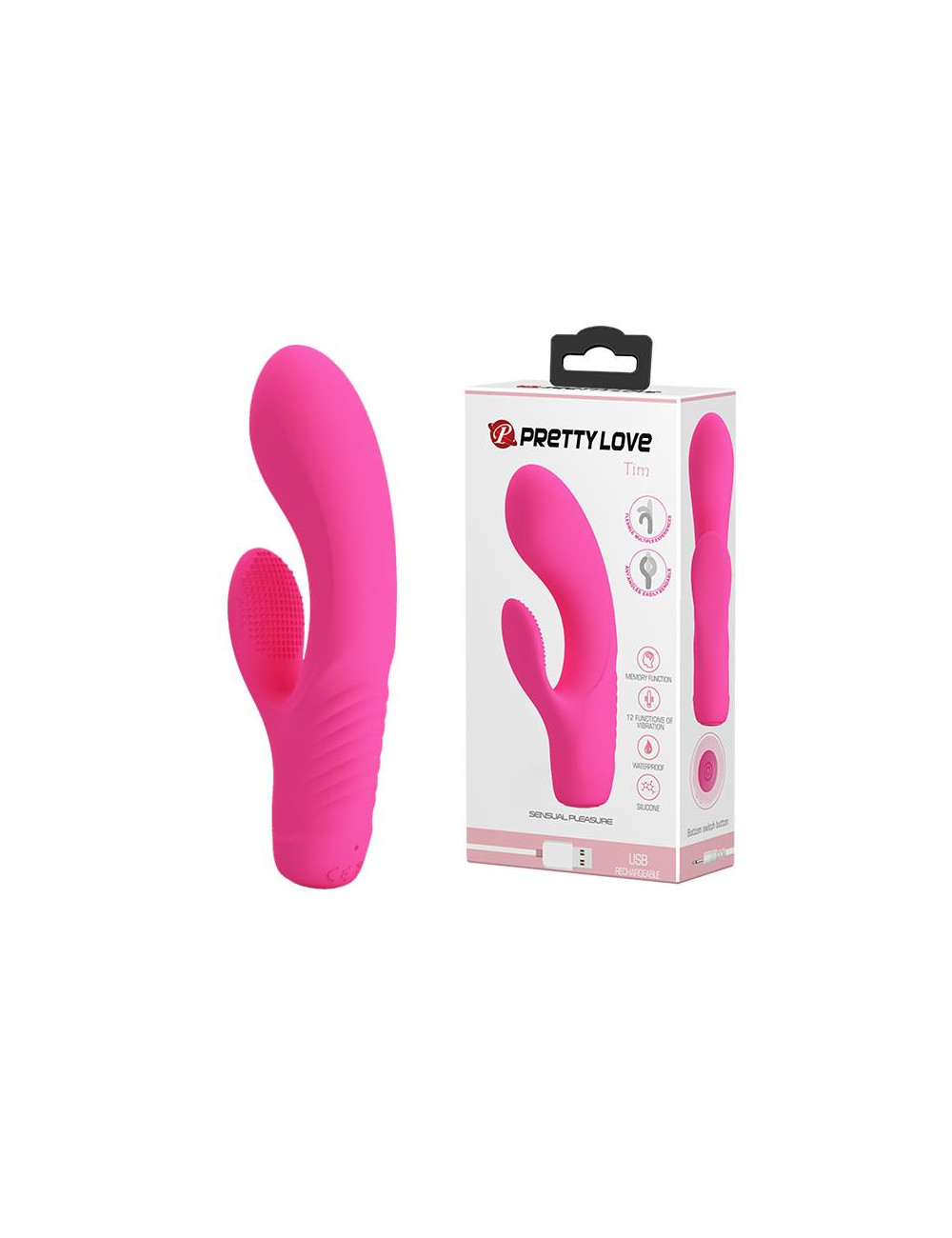 Wibrator USB Pretty Love Tim z pamięcią i 12 funkcjami