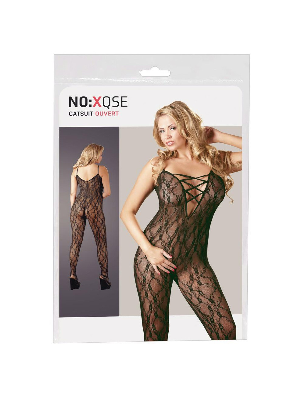 Kombinezon damski Catsuit NO:XQSE czarny XXL-XXXL