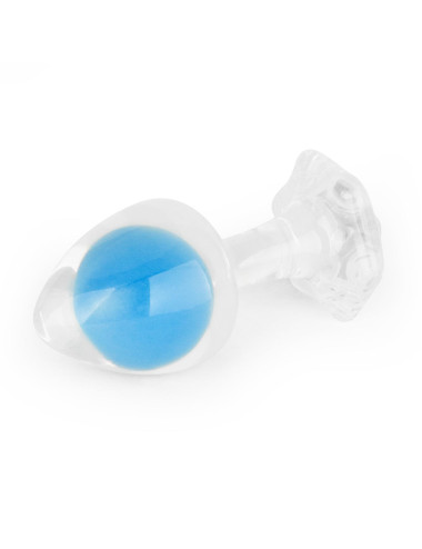 Gemoria Silicone Butt Plug (Glow-In-The-Dark) - blue