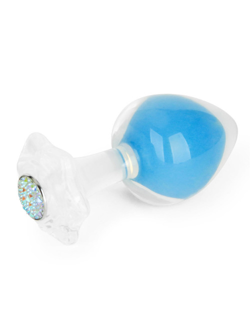 Gemoria Silicone Butt Plug (Glow-In-The-Dark) - blue