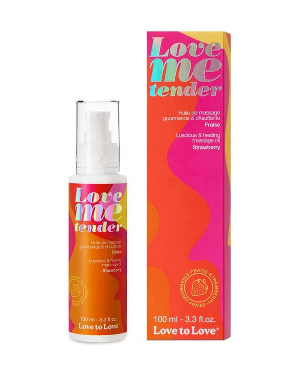 LOVE ME TENDER - Afrodyzjakowy olej do masażu Truskawkowy 100 ml