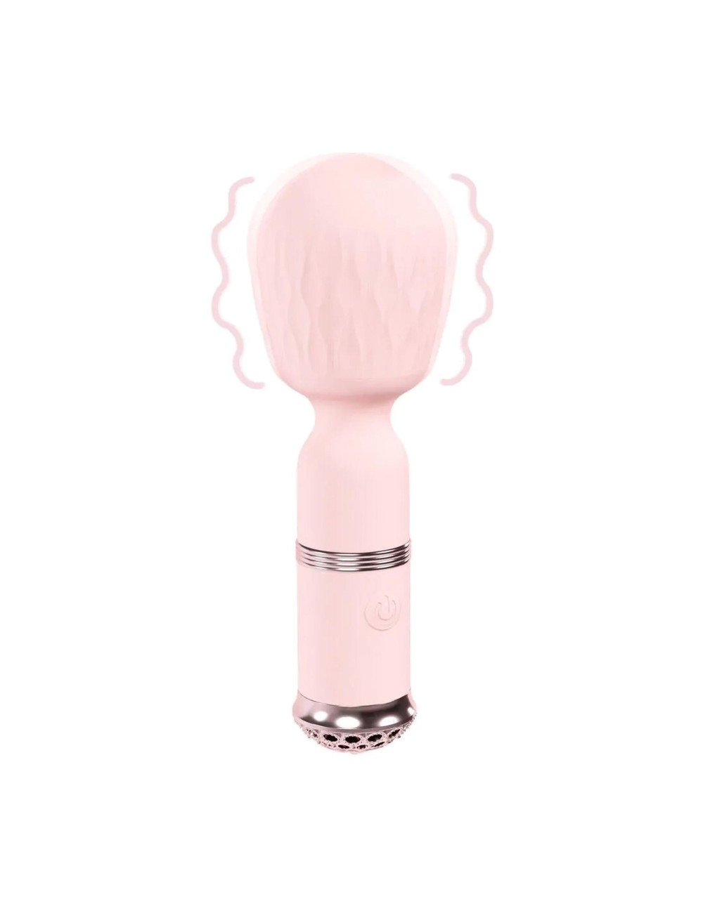 Velour Mini-Wand Pink - Wibrator do Masażu, 10 funkcji, silikonowy, wodoodporny, cichy 50 dB