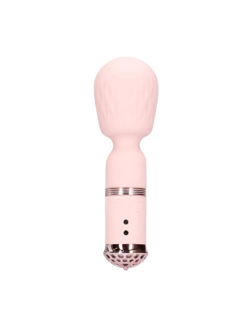 Velour Mini-Wand Pink - Wibrator do Masażu, 10 funkcji, silikonowy, wodoodporny, cichy 50 dB