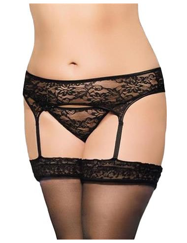 SoftLine Collection Pas do pończoch 3316 Czarny XL
