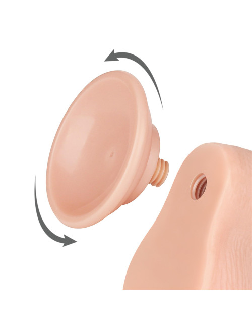Lovetoy 7.5'' Sliding Skin Dual Layer Dong Flesh