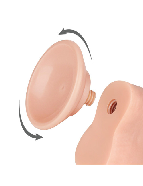 Lovetoy 8'' Sliding Skin Dual Layer Dong Flesh