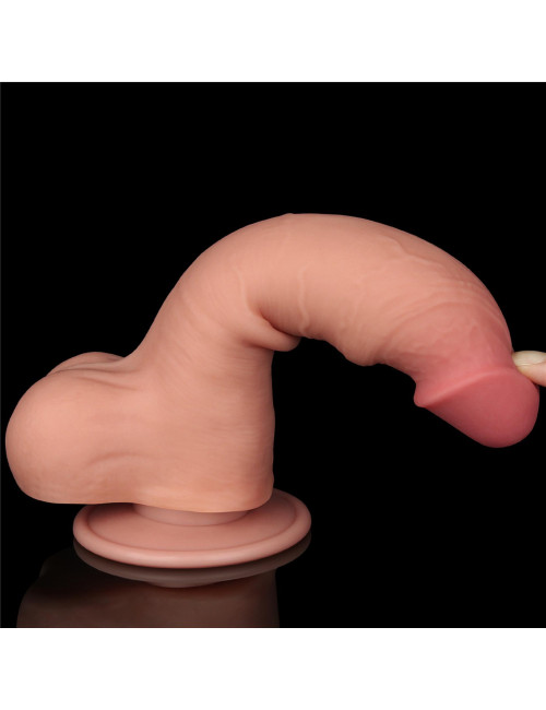 Lovetoy 8'' Sliding Skin Dual Layer Dong Flesh