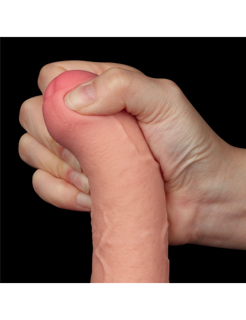 Lovetoy 8'' Sliding Skin Dual Layer Dong Flesh