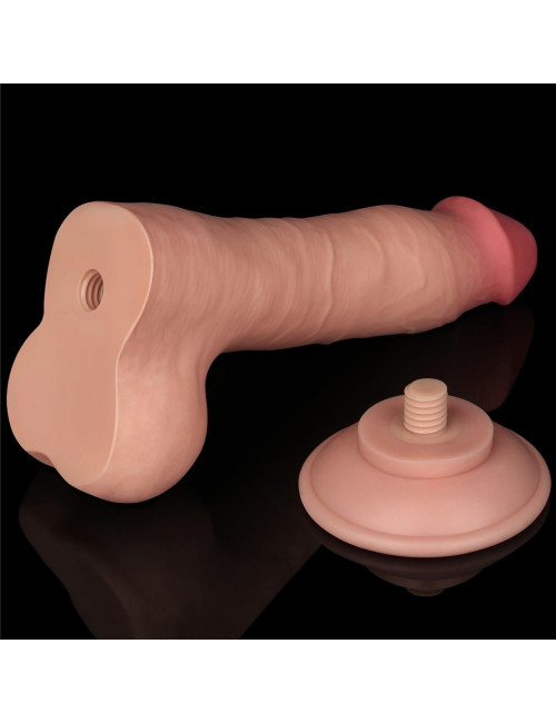 Lovetoy 8'' Sliding Skin Dual Layer Dong Flesh