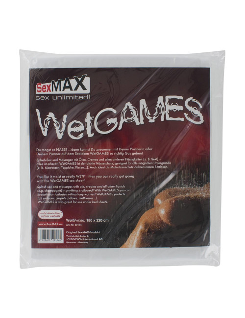 BDSM-SexMAX WetGAMES Sex sheet, 180 x 220 cm, white