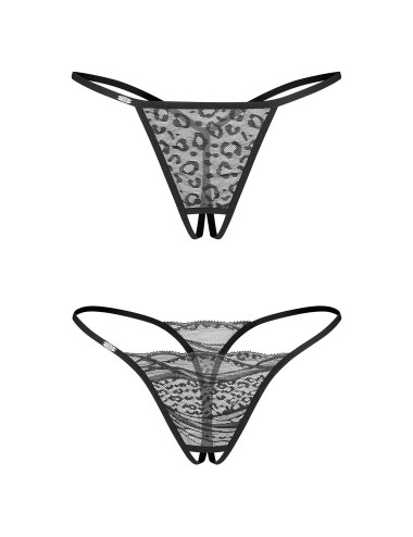 Obsessive Bianca Otwarte Stringi 2-pak S/M