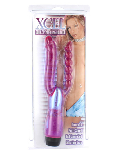 Double Penetrating Vibrator Transparent