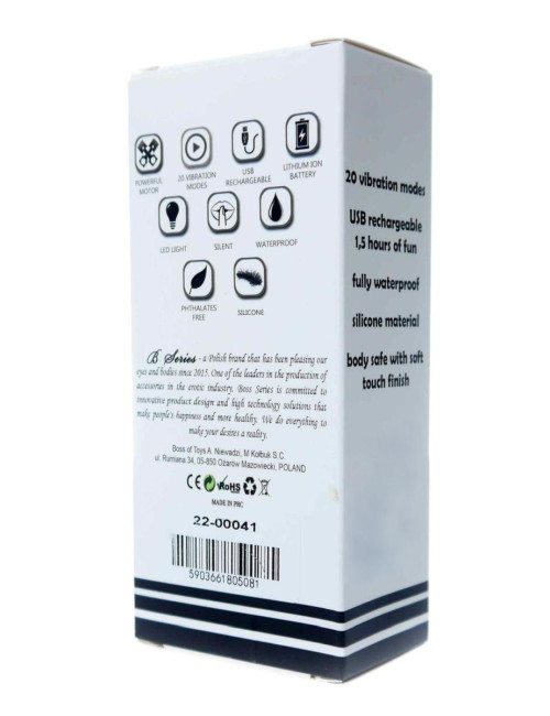 Stymulator Masażer Mini USB - 20 Funkcji Wodoodporny Fioletowy