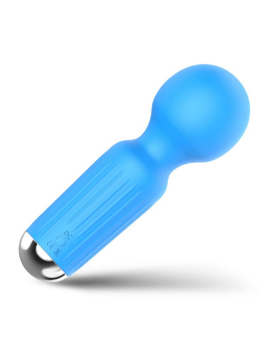 Stymulator-Rechargeable Mini Masager USB 20 Functions - Blue