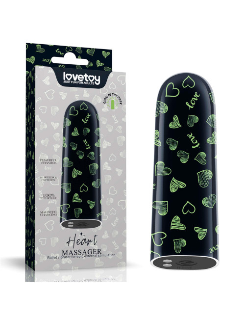 Rechargeable Glow-in-the-dark Heart Massager