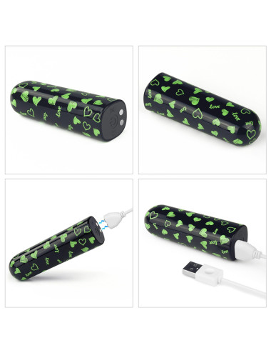 Rechargeable Glow-in-the-dark Heart Massager