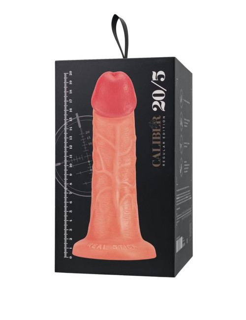 Zabawki RealStick CALIBER Realistyczny Dildo 20/5 cm PVC z przyssawką