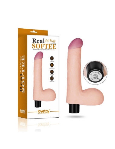 8 REAL SOFTEE Vibrating Dildo