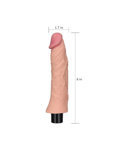 8 REAL SOFTEE Vibrating Dildo