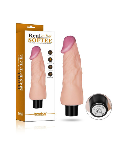 7 REAL SOFTEE Vibrating Dildo