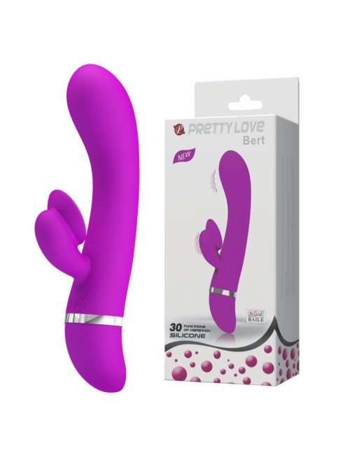 PRETTY LOVE Bert 30 funkcji – wibrator silikon medyczny, króliczki, wodoodporny, stymulacja G i łechtaczki, etui w zestawie