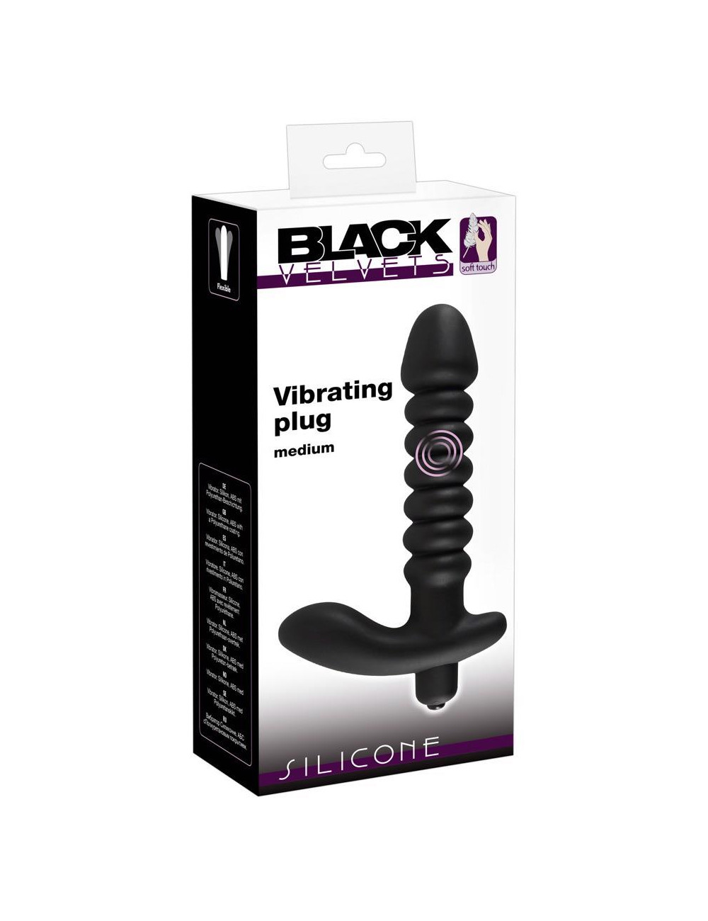 Black Velvets Vibrating – Wibrator analny silikonowy 17 cm, czarny – dla niej i niego