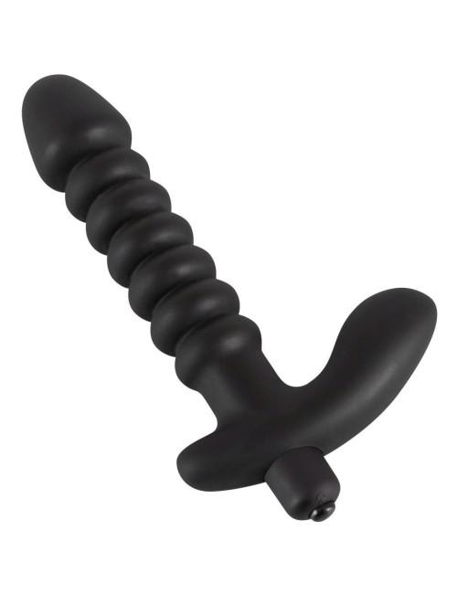 Black Velvets Vibrating – Wibrator analny silikonowy 17 cm, czarny – dla niej i niego