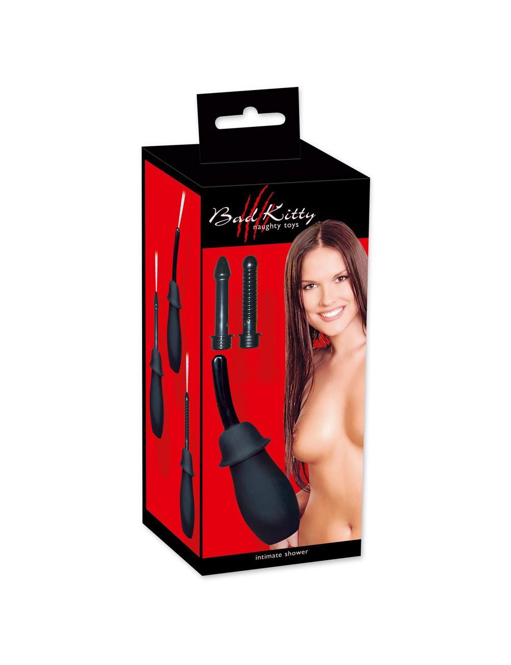 Bad Kitty Intimate Shower - Douche analny z 3 nasadkami, 100 ml, higiena intymna