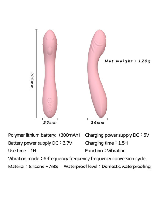 Vibrator Pink - Wibrator Punktu G - Zabawki Erotystyczne Silikon