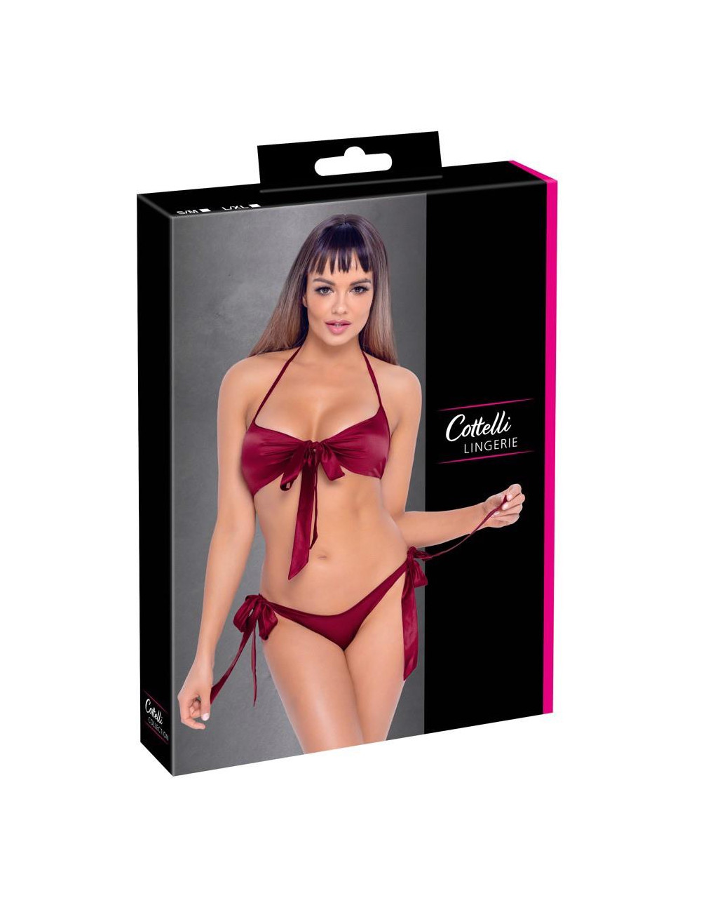 Cottelli Lingerie Zmysłowy Komplecik Bielizny z Kokardkami L/XL