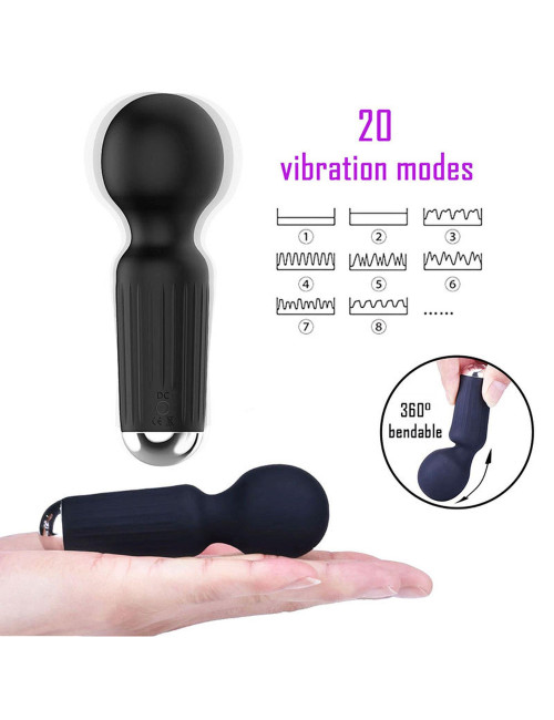 Stymulator-Rechargeable Mini Masager USB 20 Functions - Pink