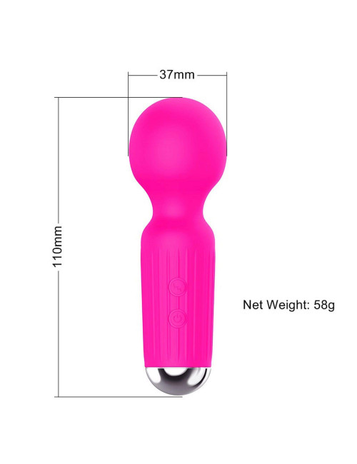 Stymulator-Rechargeable Mini Masager USB 20 Functions - Pink