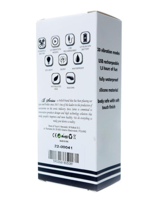 B - Series Magic Mini Masażer USB Czarny 20 Funkcji