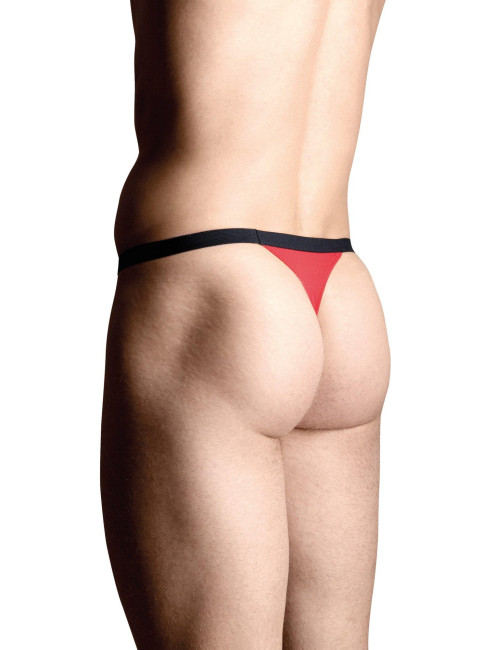 SoftLine Collection Czerwone Męskie Stringi 4497 S/L